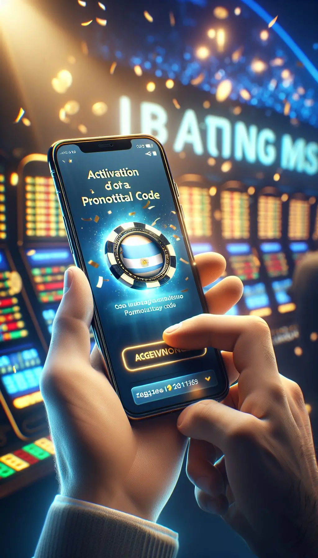 Usuario argentino activa un código promocional de Stake desde su móvil